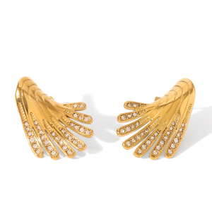 1 Paire De Boucles D'Oreilles Élégantes, Légères Et Luxueuses En Acier Inoxydable Imperméable Pour Femmes h5