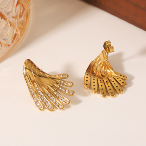 1 Paire De Boucles D'Oreilles Élégantes, Légères Et Luxueuses En Acier Inoxydable Imperméable Pour Femmes h5 Image5