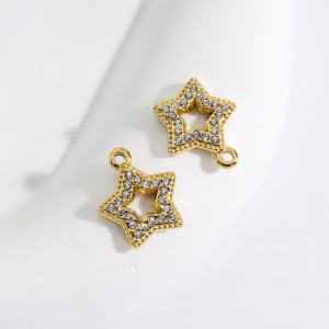 Pendentif Femme Luxueux Et Classique En Acier Inoxydable Étanche, Motif Étoile (1 Pièce) h5 Image3