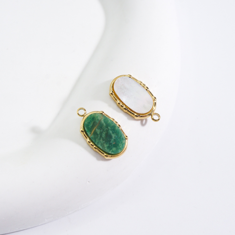 Pendentifs Pour Femmes, Série Simple, Forme Irrégulière Rétro, Pierres Naturelles, 1 Pièce Image3