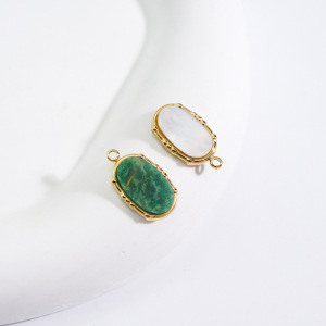 Pendentifs Pour Femmes, Série Simple, Forme Irrégulière Rétro, Pierres Naturelles, 1 Pièce h5 Image3