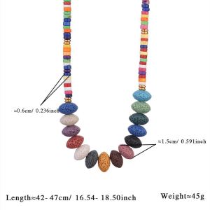 Collier De Perles Polychromes Pour Femme, 1 Pièce, Pierres Naturelles, Couleur Or h5 Image2