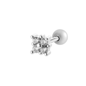 Boucle D'Oreille Piercing En Forme De Fleur, Couleur Cuivre Et Or, Zircone h5 