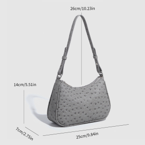 Sac À Bandoulière Simple Et Classique En Pu Pour Femme, 1 Pièce, À Rivets h5