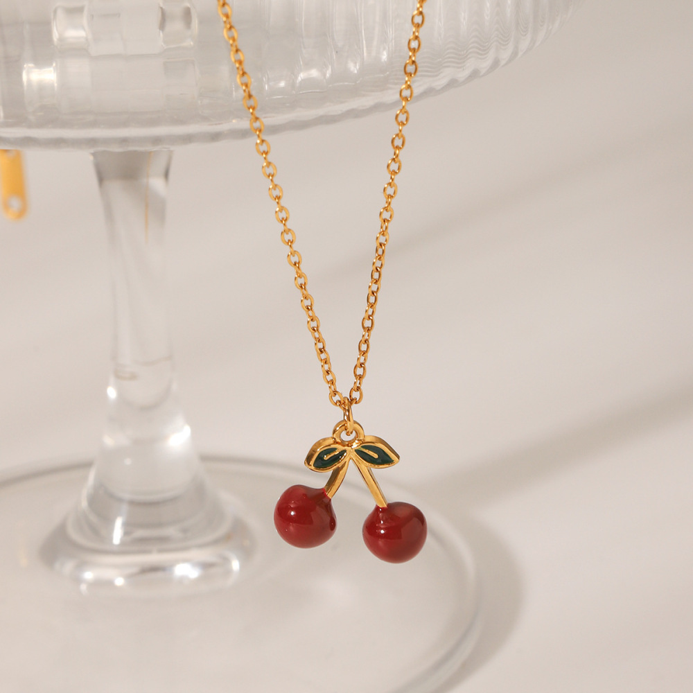 1 Paire De Colliers Pendentifs Pour Femmes, Collection Simple Series Daily Plant, En Acier Inoxydable Étanche Image3