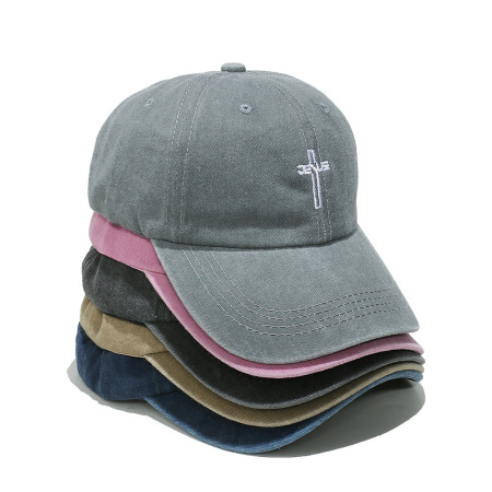Chapeaux croisés décontractés en coton pour femmes, série simple, 1 pièce 2