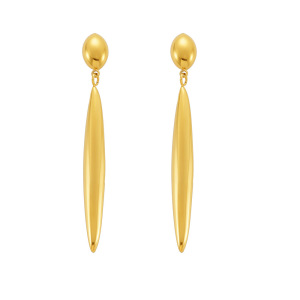 Boucles D'Oreilles Pendantes Modernes Pour Femmes, En Acier Inoxydable Doré, Imperméables, De Forme Irrégulière (1 Paire). h5 