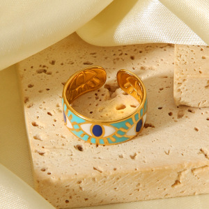Bague Simple Et Élégante Pour Tous Les Jours, En Acier Inoxydable De Couleur Or, Étanche, Multicolore. h5 Image4
