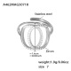 A462-Bague double anneau en acier avec zircon/N°7 Image2