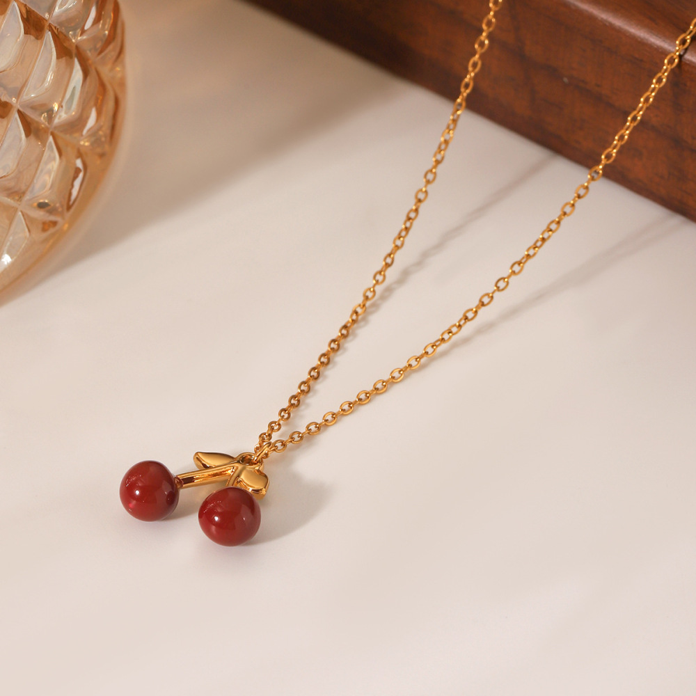 1 Paire De Colliers Pendentifs Pour Femmes, Collection Simple Series Daily Plant, En Acier Inoxydable Étanche Image5