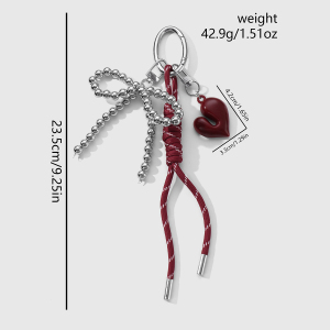 Porte-Clés En Résine En Forme De Cœur Et De Nœud Papillon (1 Pièce) h5 Image2