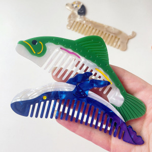 Peigne Pour Femme En Feuille D'Acétate De Cellulose D'Organisme Marin, 1 Pièce h5 Image4