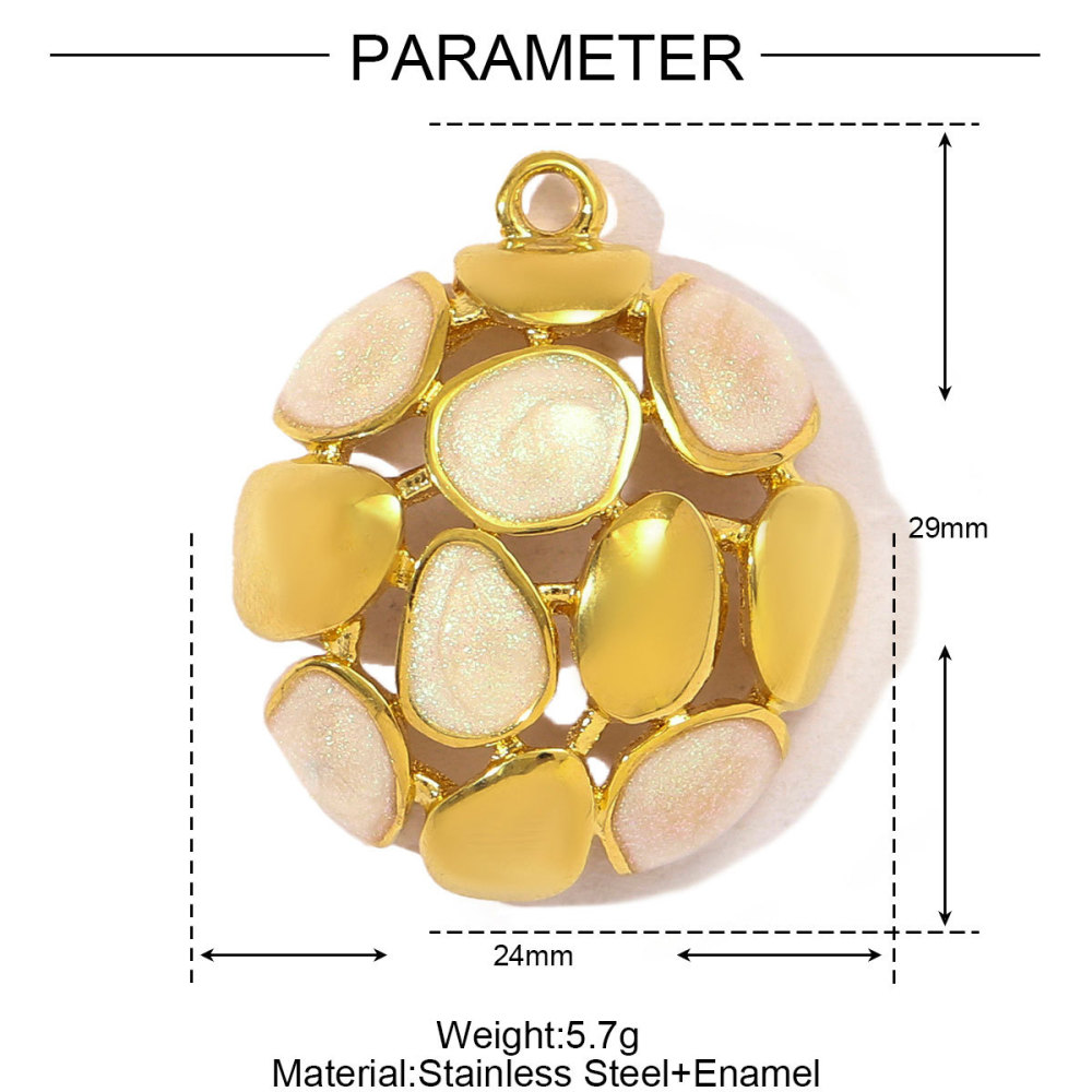 Pendentif Femme Daily Sun En Acier Inoxydable Étanche Couleur Or (1 Pièce) h5Image2