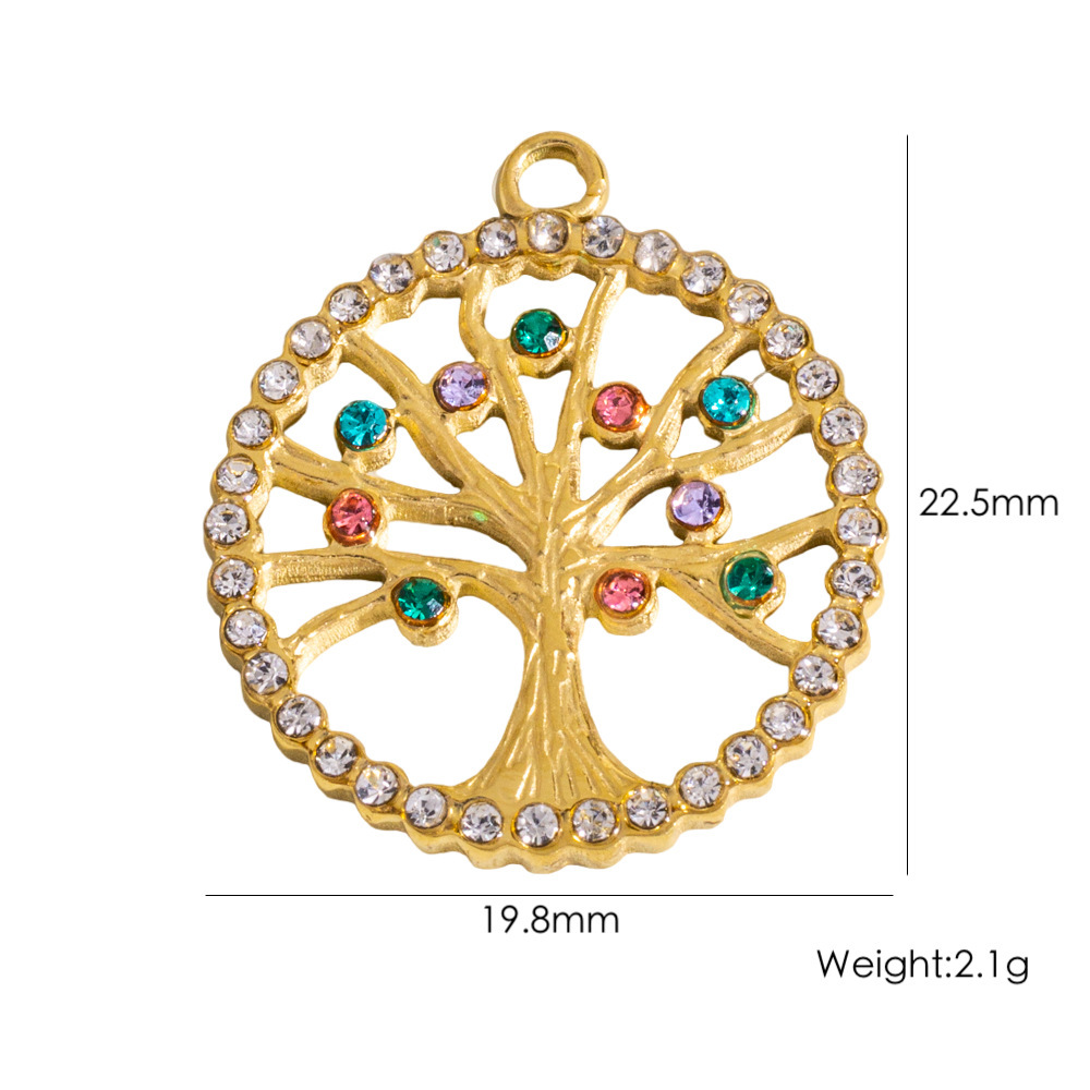 Pendentif Vintage Tree Life En Acier Inoxydable Étanche À Monter Soi-Même