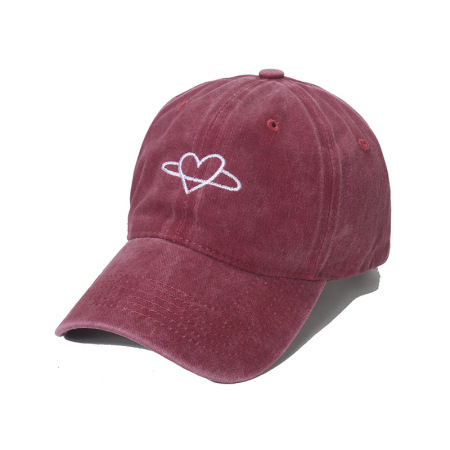 Chapeaux pour femmes en coton, série Simple, motif cœur simple, 1 pièce 2