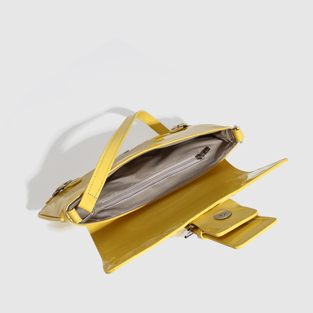 Sac À Bandoulière Pour Femme En Cuir À Rivets De Couleur Vive, 1 Pièce h5Image5