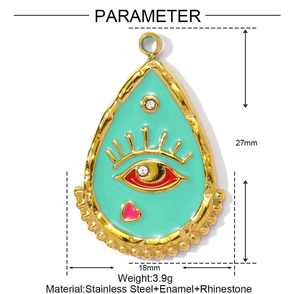 Pendentif Femme Simple, En Acier Inoxydable, Couleur Or, Étanche, À Faire Soi-Même (1 Pièce) Image2