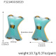 F321-Boucles d'oreilles or vert menthe Image2