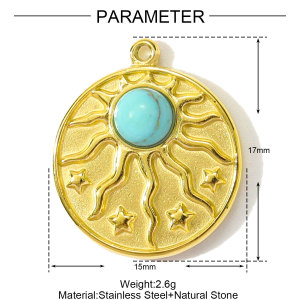 Pendentif Simple En Pierres Naturelles Pour Femme, 1 Pièce h5 Image2