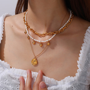 Collier Pendentif En Acier Inoxydable Étanche, 1 Pièce, Avec Signes Du Zodiaque Et Couleurs Assorties h5 Image4