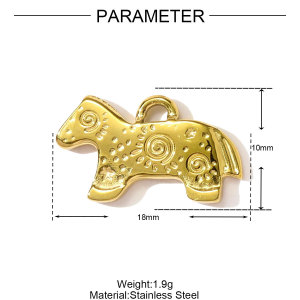 Pendentif Femme Étanche En Acier Inoxydable, Motif Nourriture Décontractée (1 Pièce) h5 Image2