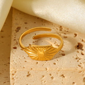 Bague Daily Sun En Acier Inoxydable Étanche (1 Pièce) - Collection Simple - h5 Image4