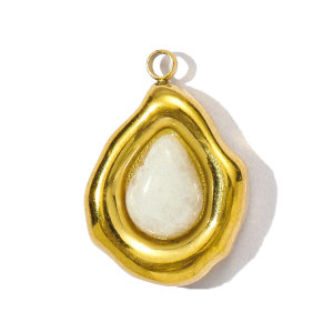 Pendentif Simple En Pierres Naturelles Pour Femme, 1 Pièce h5 