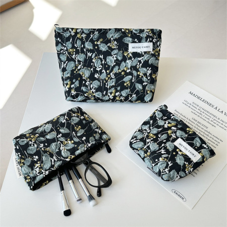 Trousse de maquillage élégante en polyester pour femme, série romantique, 1 pièce