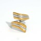 Couleur or et argent/Taille unique/Bague monobloc Image3