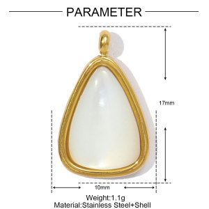 Pendentif Rétro En Pierres Naturelles Pour Femme, 1 Pièce h5 Image2