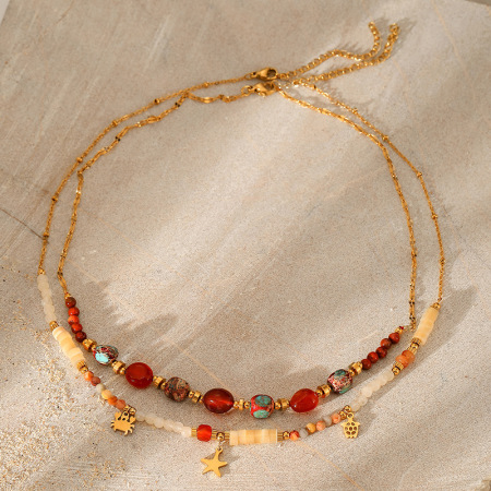 Collier de perles en pierre naturelle 1 pièce 2