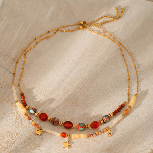 Collier De Perles En Pierre Naturelle 1 Pièce h5 Image2