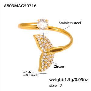 Bague Pour Femme En Acier Inoxydable Doré, Ornée D'Une Étoile De Mer Océanique (1 Pièce). h5