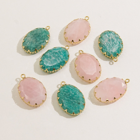 Pendentif romantique simple et irrégulier en pierres naturelles pour femme, 1 pièce 2
