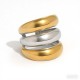 Couleur or et argent/Taille de bague 8/Bague monobloc Image2
