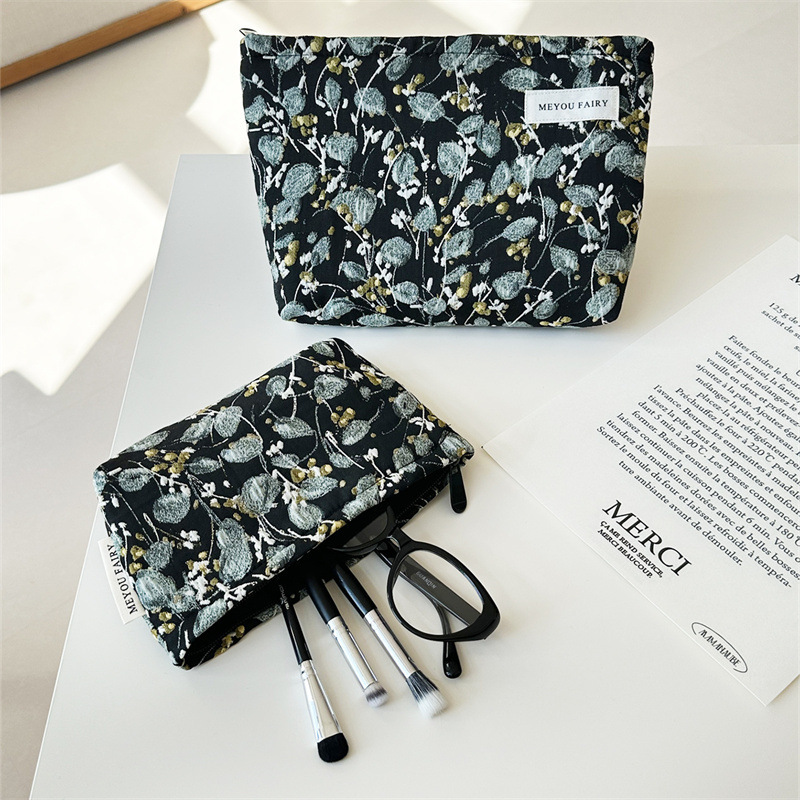 Trousse De Maquillage Élégante En Polyester Pour Femme, Série Romantique, 1 Pièce h5Image3