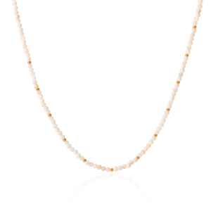 1 Paire De Colliers De Perles Simples Pour Femmes, En Acier Inoxydable Étanche, Collection Daily Beads h5 