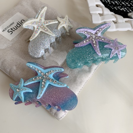 1 paire de pinces à cheveux en acrylique pour femme, série romantique, motif tortue de vacances 2