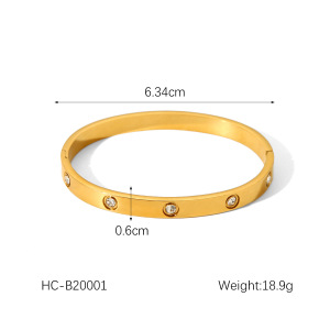 1 Paire De Bracelets Pour Femmes, Collection Simple Series, Géométriques, Quotidiens, En Acier Inoxydable, Étanches, Couleur Or, Ornés De Zircon. h5 Image2