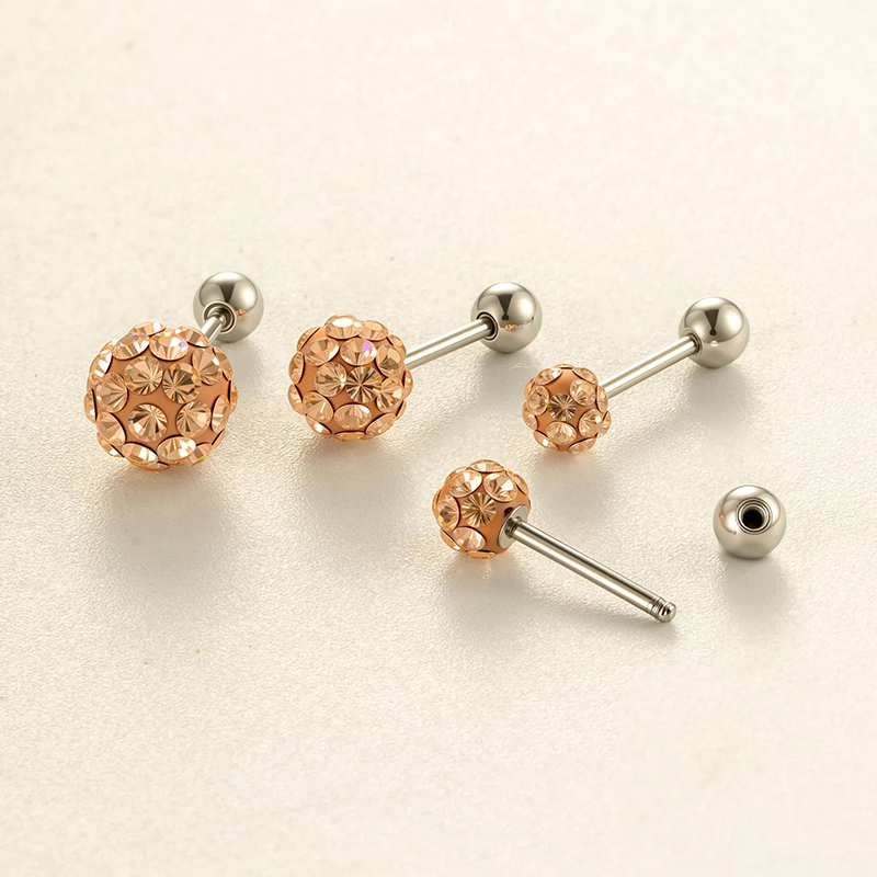 Boucle D'Oreille Piercing Sphérique 1 Pièce Image3
