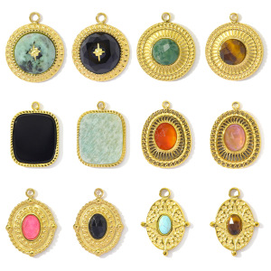 Pendentif Vintage En Pierres Naturelles Pour Femme, 1 Pièce h5 Image5
