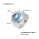 A742-Bague en acier émaillé avec cœur/N°7 Image5
