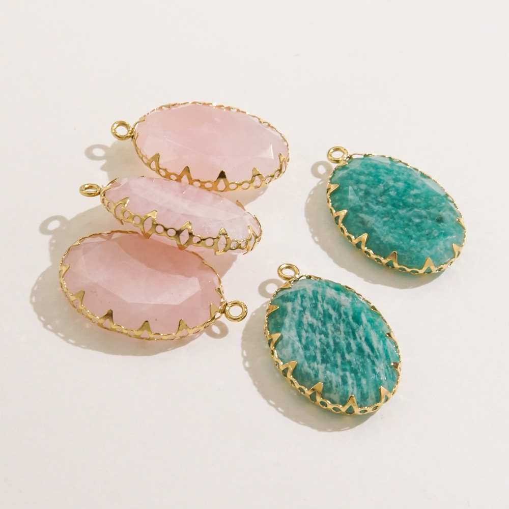 Pendentif Romantique Simple Et Irrégulier En Pierres Naturelles Pour Femme, 1 Pièce h5Image4