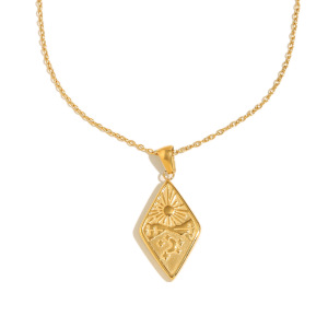 Collier Pendentif Femme Étanche En Acier Inoxydable Daily Sun, Collection Simple Series (1 Pièce) h5