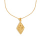 Collier avec pendentif soleil et lune en diamant - Or
