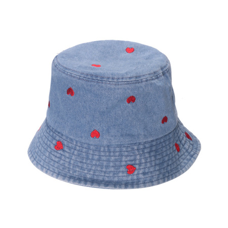 1 chapeau simple en coton pour femme, motif cœur mignon 2