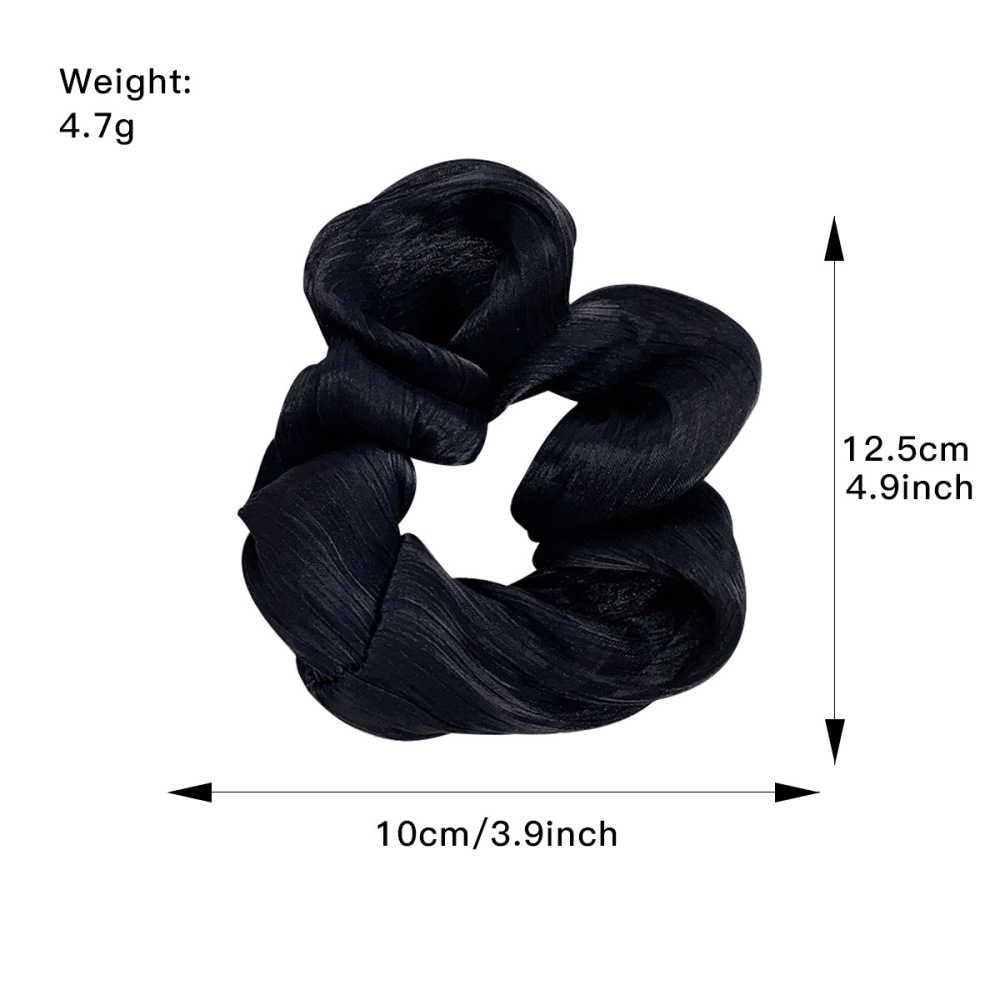 1 Chouchou Quotidien En Fibre Synthétique De Couleur Unie Pour Femme Image5