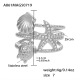 A861-Bague étoile de mer en acier et zircon/N°7 Image2