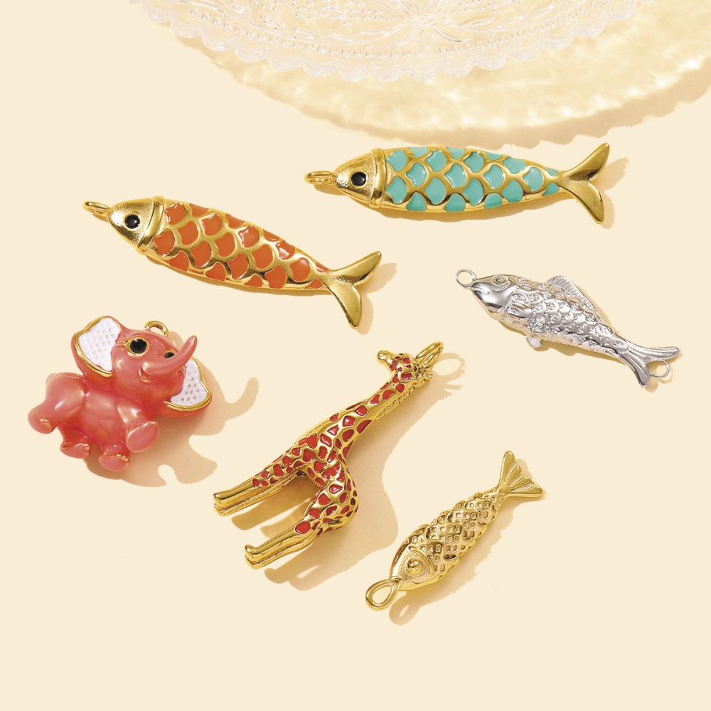 Pendentif Classique Pour Femme En Acier Inoxydable Étanche, Motif Animal (1 Pièce) Image4