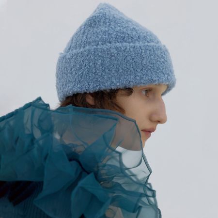 1 chapeau en peluche pour femme en polyester de couleur unie